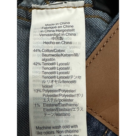 Madewell Womens 10" High Rise Skinny Jeans Blue Stretch Whiskered Denim 23 New - Picture 10 of 10